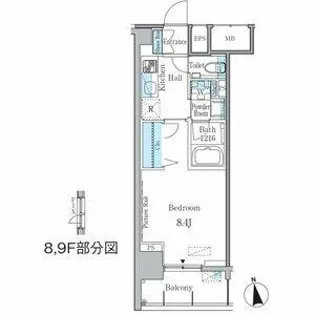 GRAND ESPOIR 車道【8階】の間取り