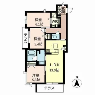 シャーメゾン ストラーダ【0101号室】の間取り