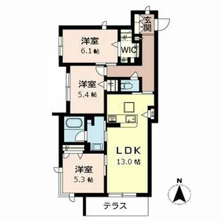 シャーメゾン ストラーダ【0101号室】の間取り