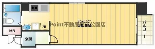 朝日プラザ西道頓堀【7階】の間取り