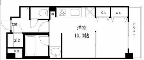 KDX堺筋本町レジデンス【8階】の間取り