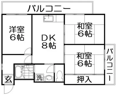 サンエス原田【3階】の間取り