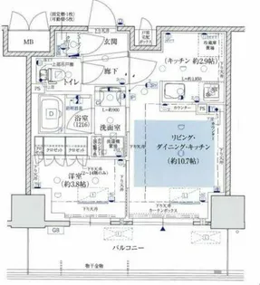 ファインレジデンス福島海老江【13階】の間取り