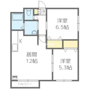 北海道札幌市手稲区西宮の沢一条4丁目【マンション】の間取り