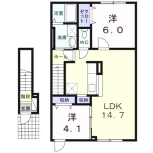 北海道札幌市西区西野三条10丁目【アパート】の間取り