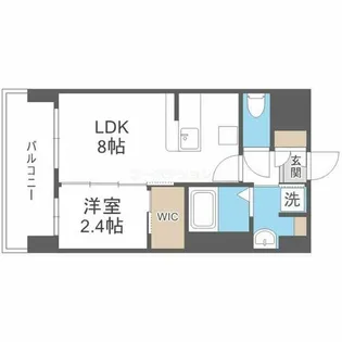 セレニテ難波ミラク壱番館【6階】の間取り