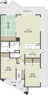 東奈良リッツハウス【2階】の間取り