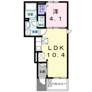 シトラセイト泉佐野中町B【1階】の間取り
