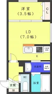 レジデンス円山北【4階】の間取り