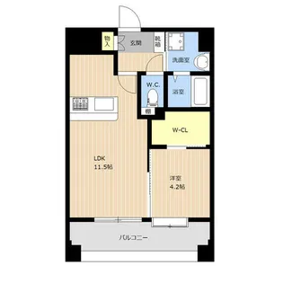 LIBTH高宮Ⅱ【0802号室】の間取り