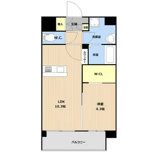 LIBTH春日原【0304号室】の間取り