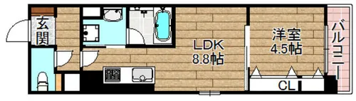 グランブルー高槻【303号室】の間取り