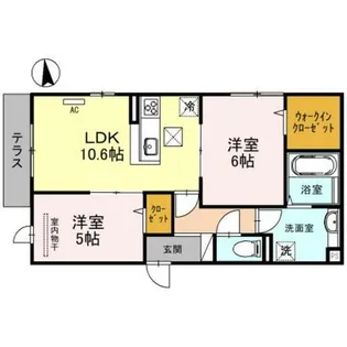 La Mia Casa上住吉【1階】の間取り