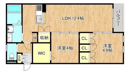 レーヴリゼ新今里【2階】の間取り