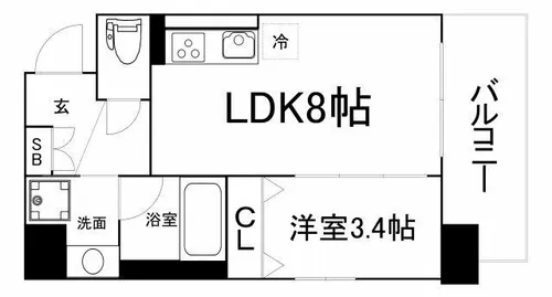 Le・CIEL天王寺【2階】の間取り