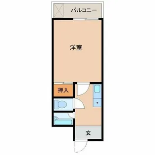 ハイツ一力【202号室】の間取り