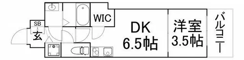 スワンズシティ谷町ブリエ【10階】の間取り