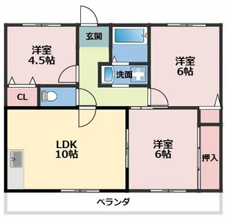 クレールコート【1階】の間取り