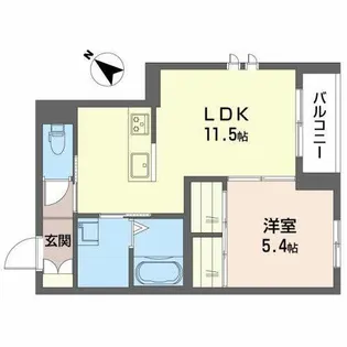 オリュゾン【0301号室】の間取り