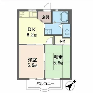 サニーコート岡本【0201号室】の間取り