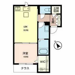 アイエフハイツ水波町VI【0101号室】の間取り