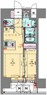 プレサンス立売堀ベルヴィル【8階】の間取り