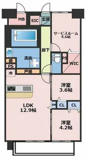 スプランディッド大阪NAMBA LINE【10階】の間取り