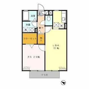 パークサイド東大谷【2階】の間取り