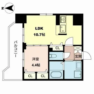 アンシャンテ夕陽丘【0201号室】の間取り