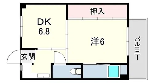 ビレッジハウス鴻池4号棟【3階】の間取り