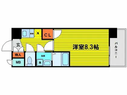 コスモ梅田WEST【6階】の間取り