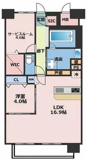 スプランディッド大阪NAMBA LINE【6階】の間取り