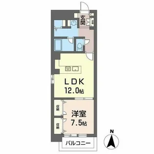 オーチャードアレー山手通【0303号室】の間取り