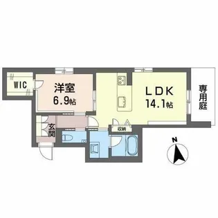 シャーメゾンステージ吹上【0102号室】の間取り