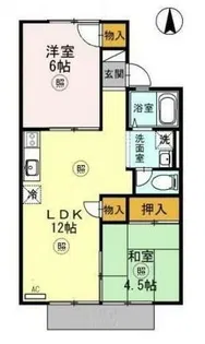ファミール藤井【1階】の間取り