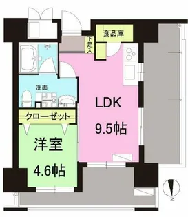 ニューガイア天神北【2階】の間取り
