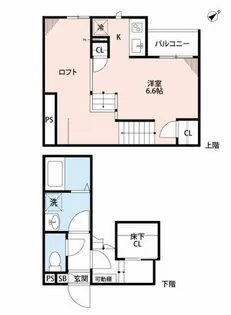 CB箱崎フレーシア【1階】の間取り