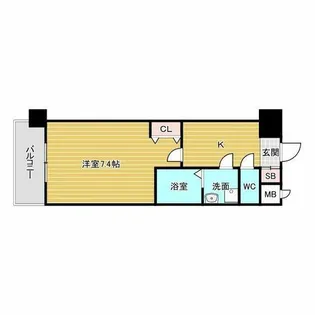 M-RESIDENCE新大阪Garden【6階】の間取り