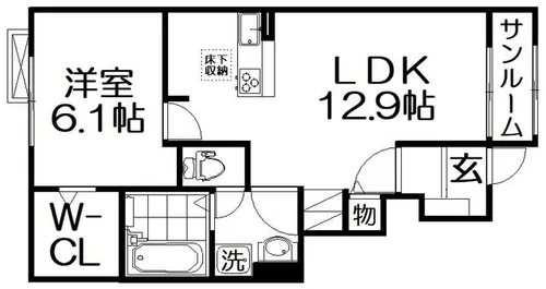ステラハウス【102号室】の間取り