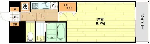 スプランディッド京橋EAST【6階】の間取り