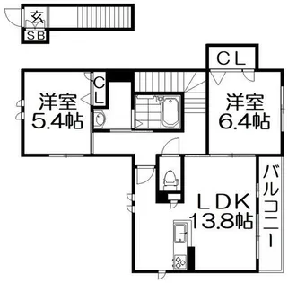 Brescia【102号室】の間取り