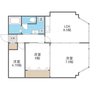 カルチェド札幌【5階】の間取り