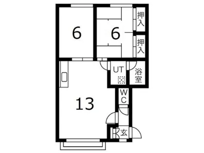北海道札幌市手稲区西宮の沢五条1丁目【アパート】の間取り
