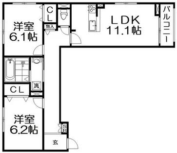 ルピナスHoshida【2階】の間取り