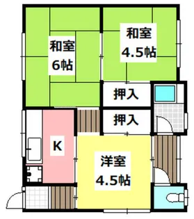グリーンハイツ 戸伏町【202号室】の間取り