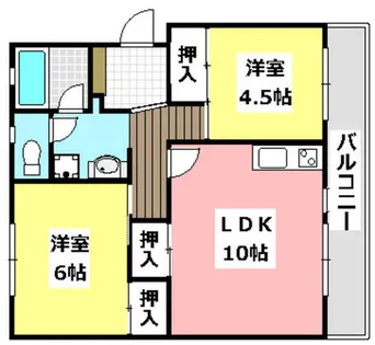 サン春日丘【205号室】の間取り