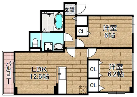 クローバーノワール【301号室】の間取り