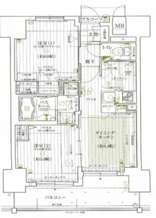 エステムプラザ大手前エヴァース【13階】の間取り