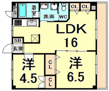 メゾン東野【1階】の間取り