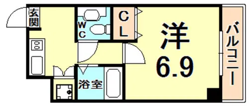 ラ・セーヌ西宮【10階】の間取り